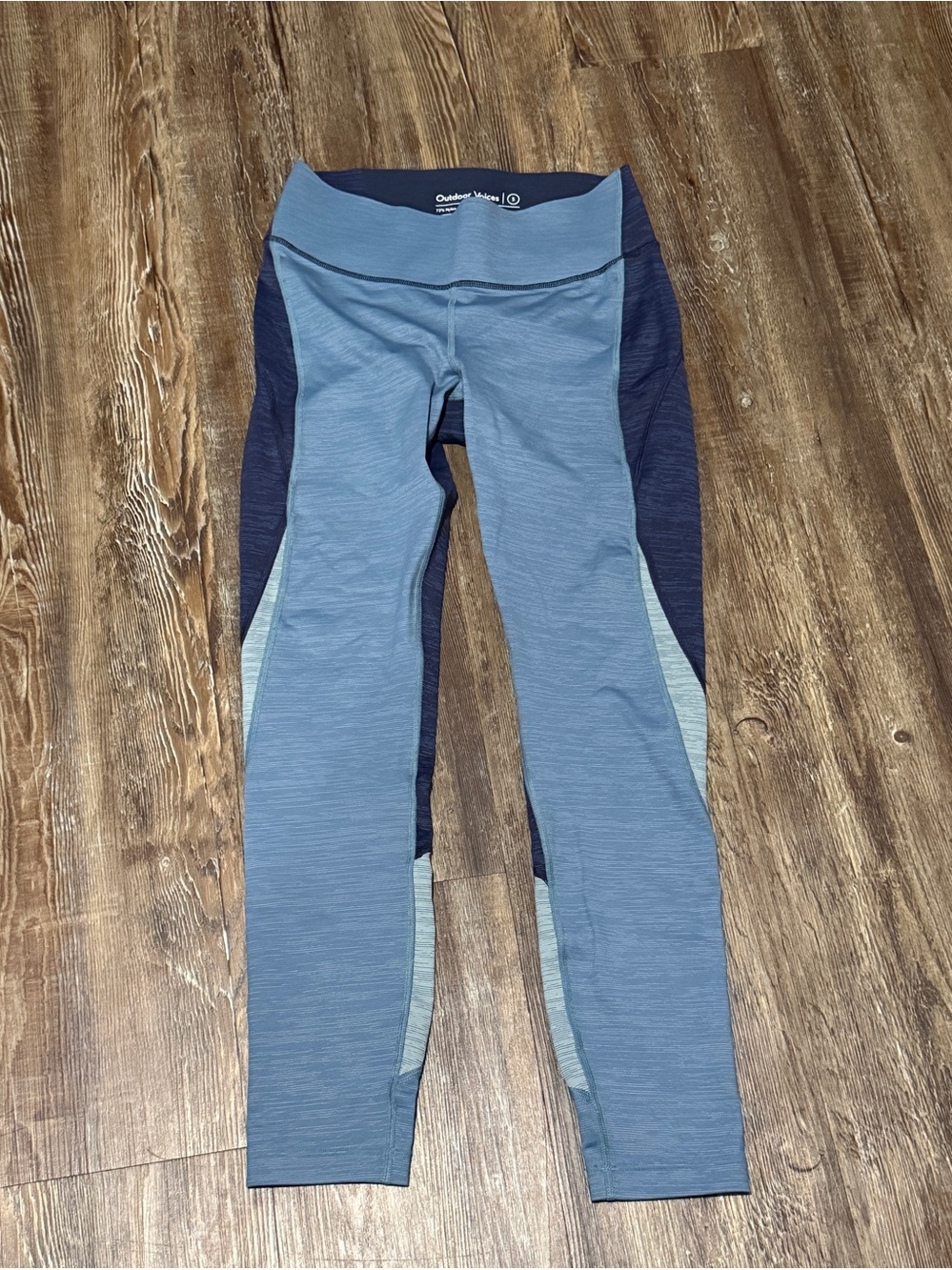 Outdoor Voices Tech Sweat Leggings Women's Small Cropped Pull On Tonal Blue